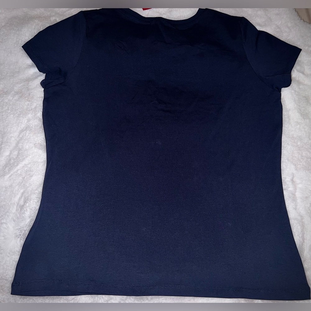 Guess Dark Blue Tee with Rhinestone Logo - Picture 6 of 6